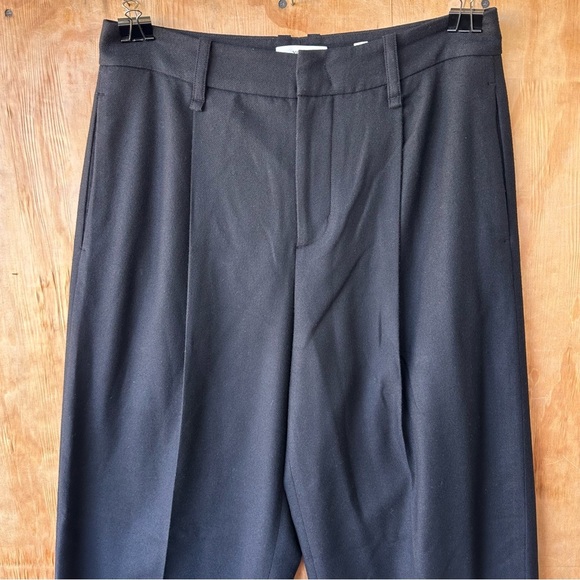 Vince Pleat Front Crop Black Wide Leg Pants - Picture 11 of 16